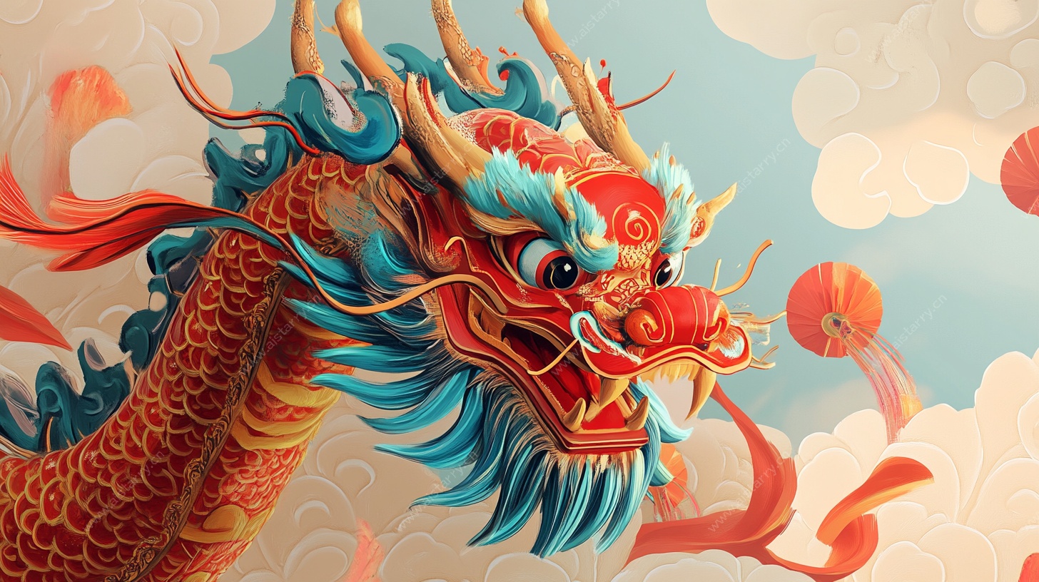 祥瑞中国龙 喜庆贺佳节