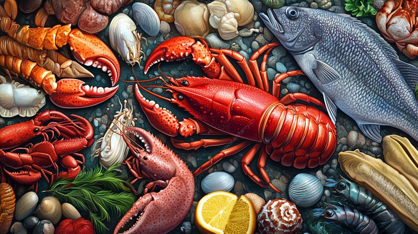 海鲜大集合 多样海产盛宴