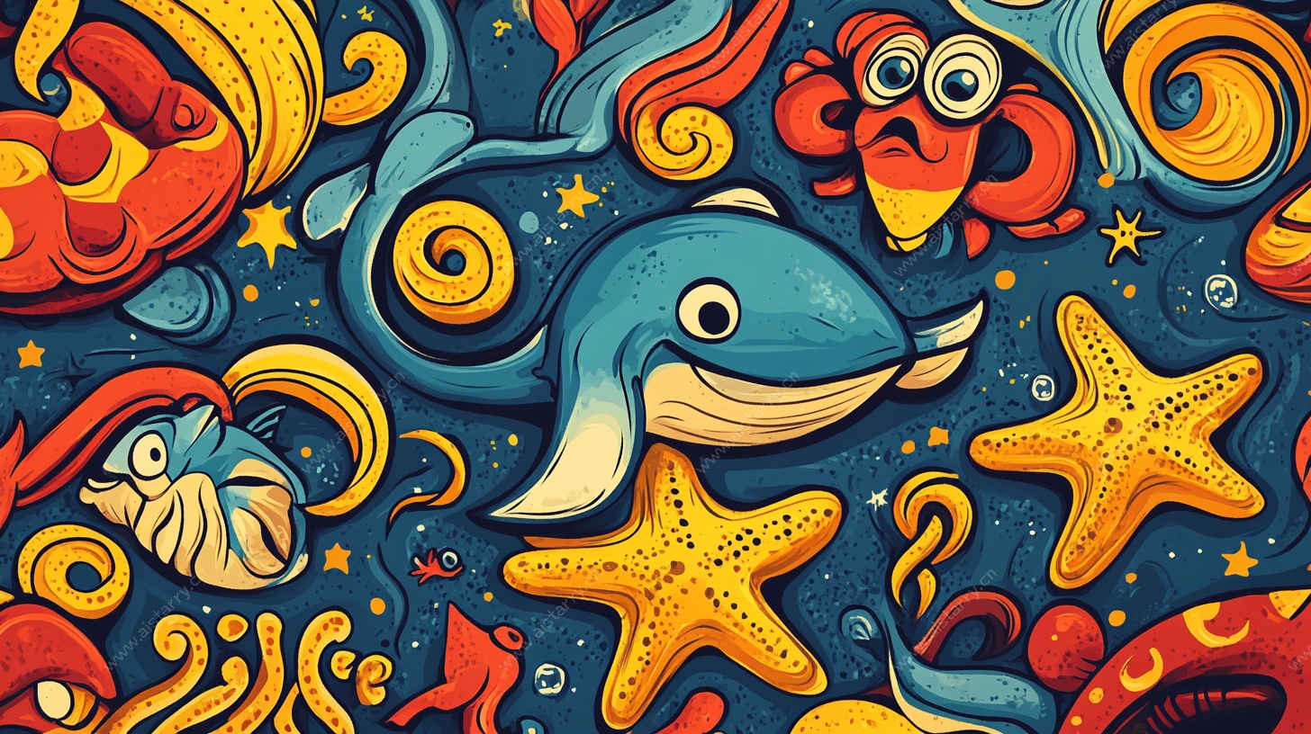 海底奇幻世界插画