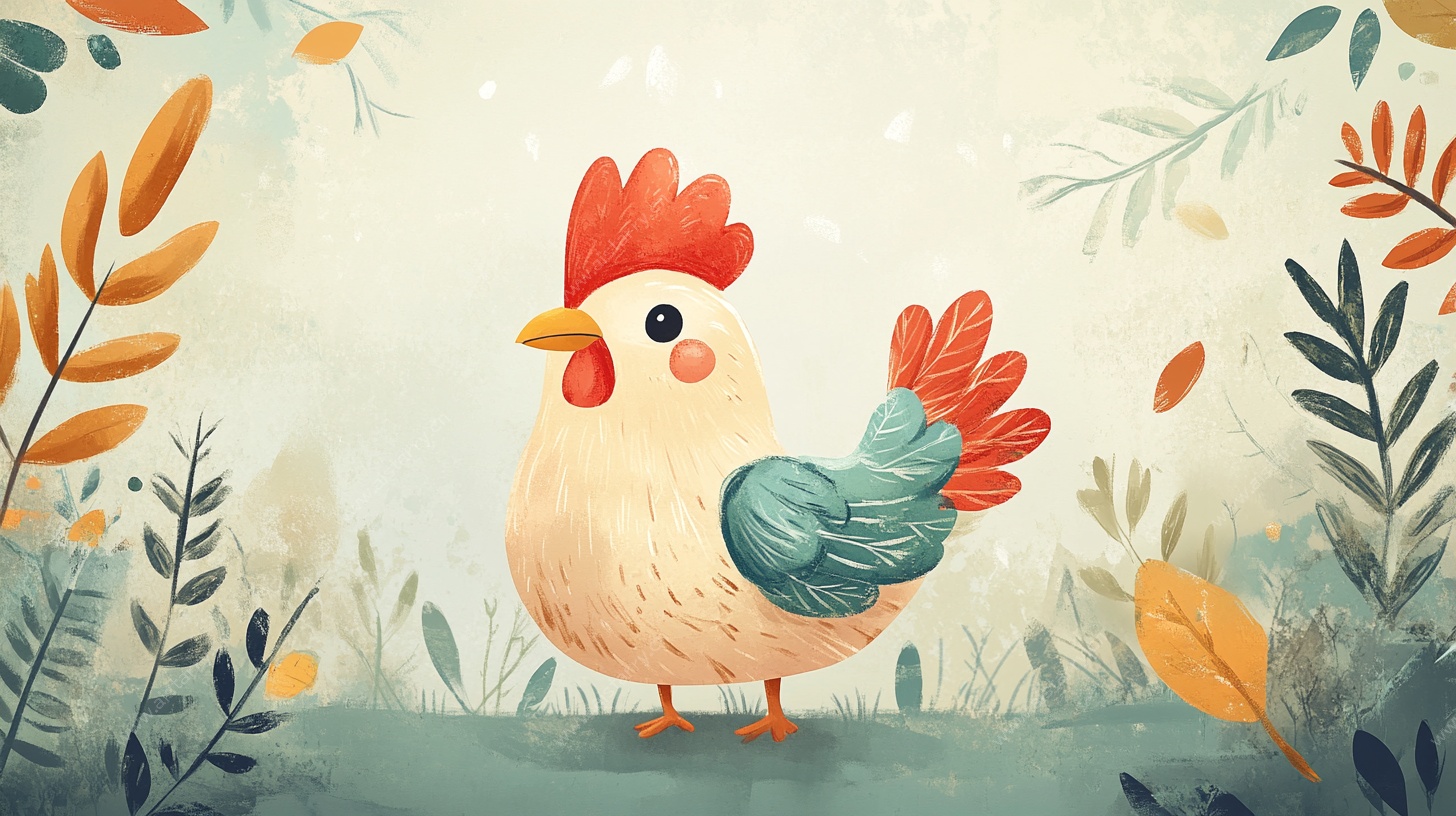 可爱卡通小鸡插画