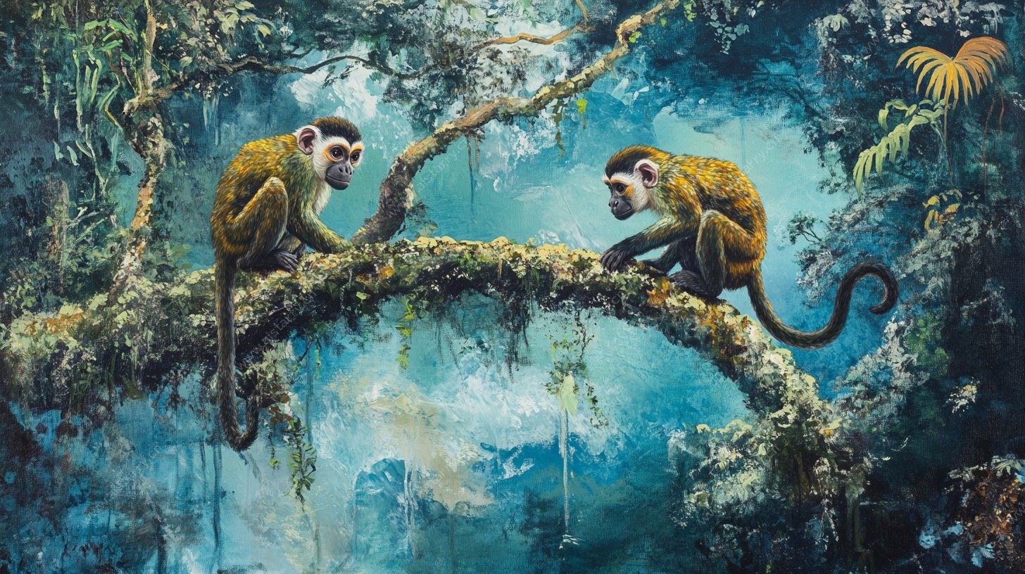 丛林中的双猴