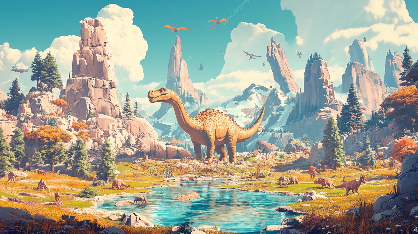 恐龙栖息的奇幻史前世界