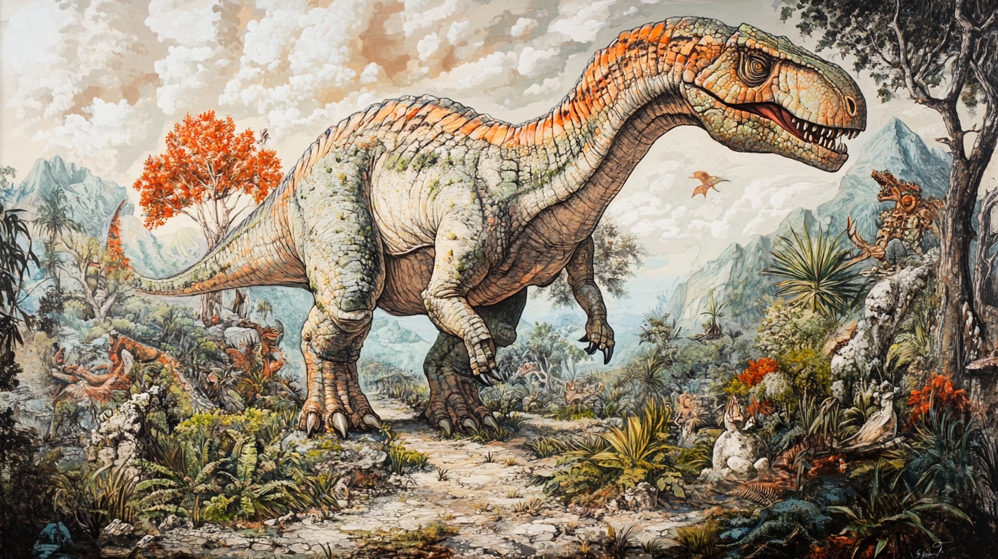 漫步丛林的史前恐龙