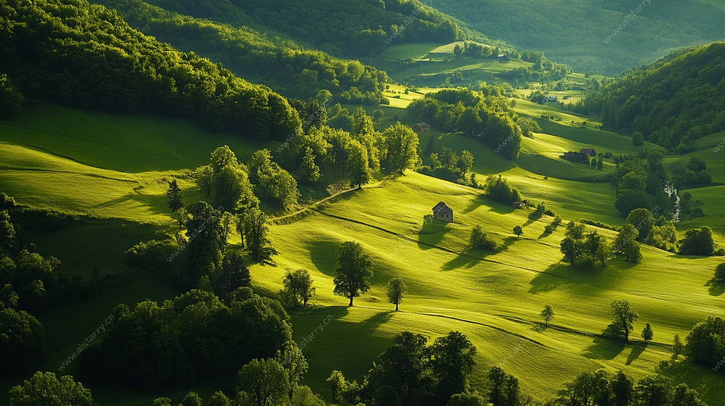山间绿野风光