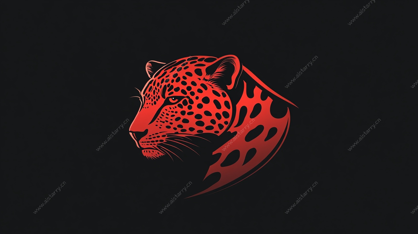 红色猎豹标志图案