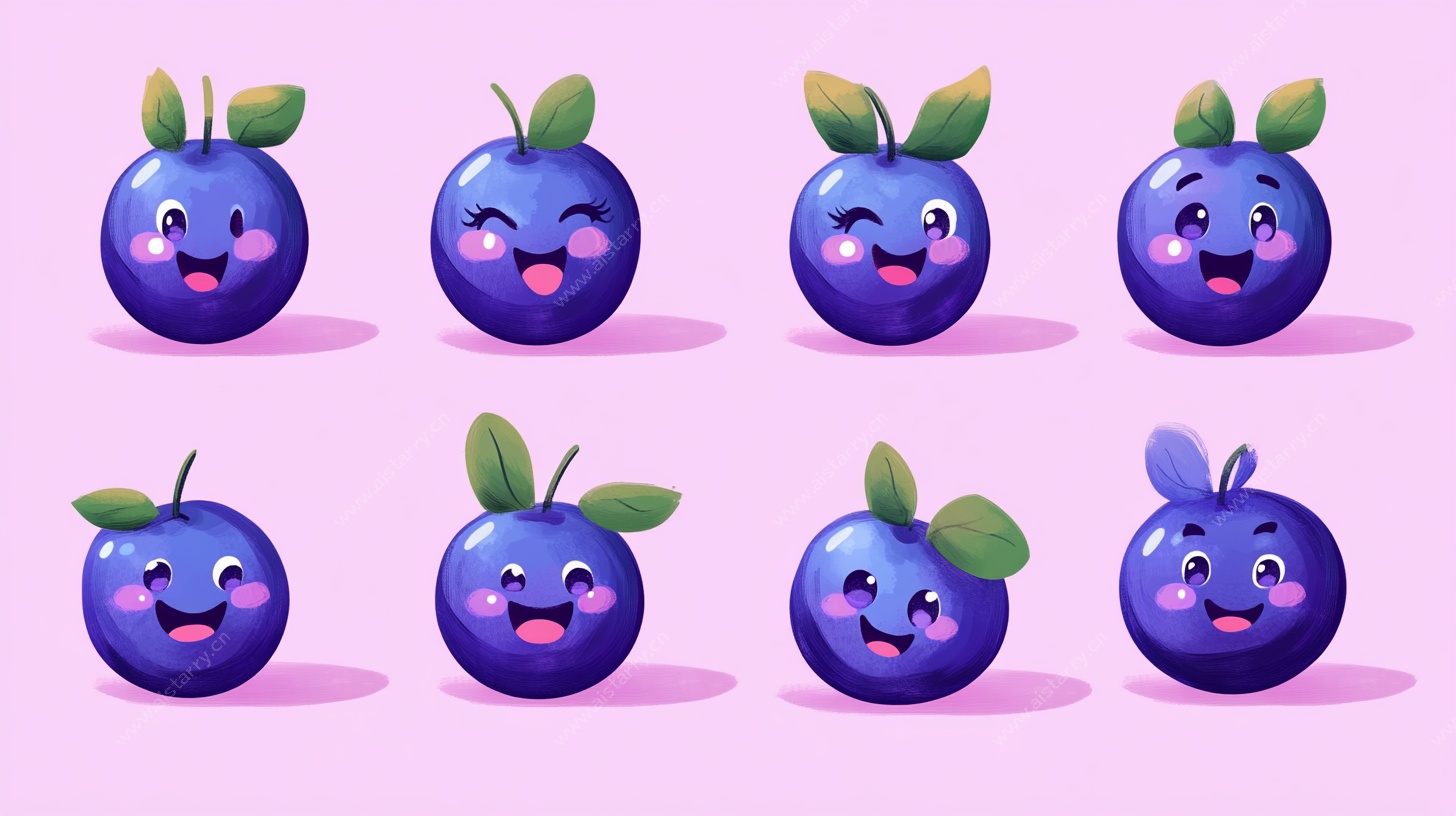 可爱蓝莓表情包集合