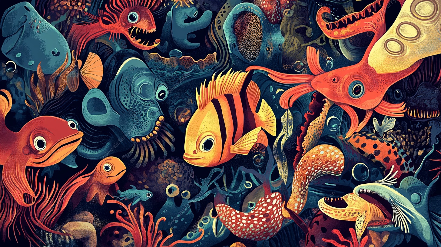 奇幻海底世界插画