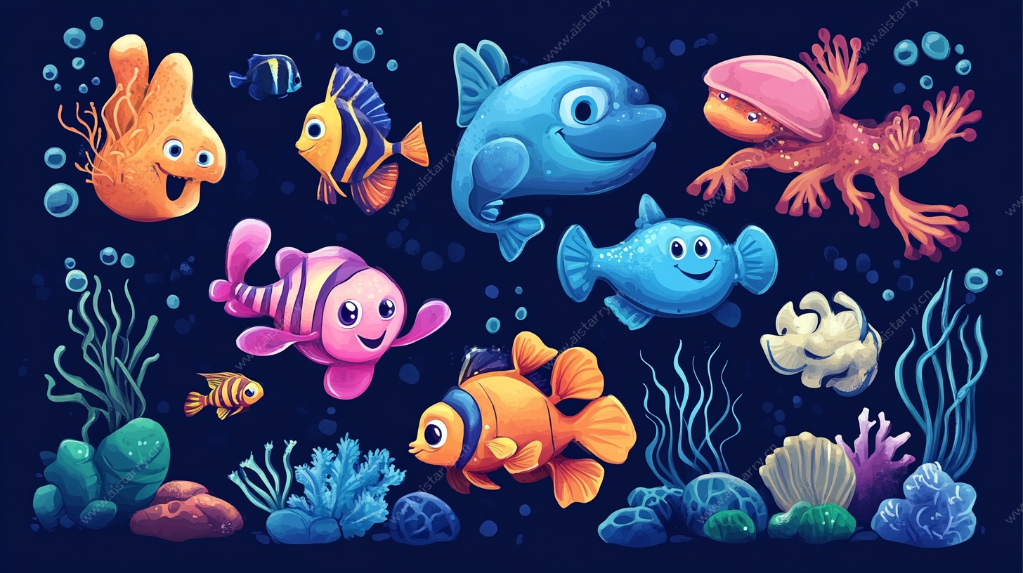 可爱海底生物大集合