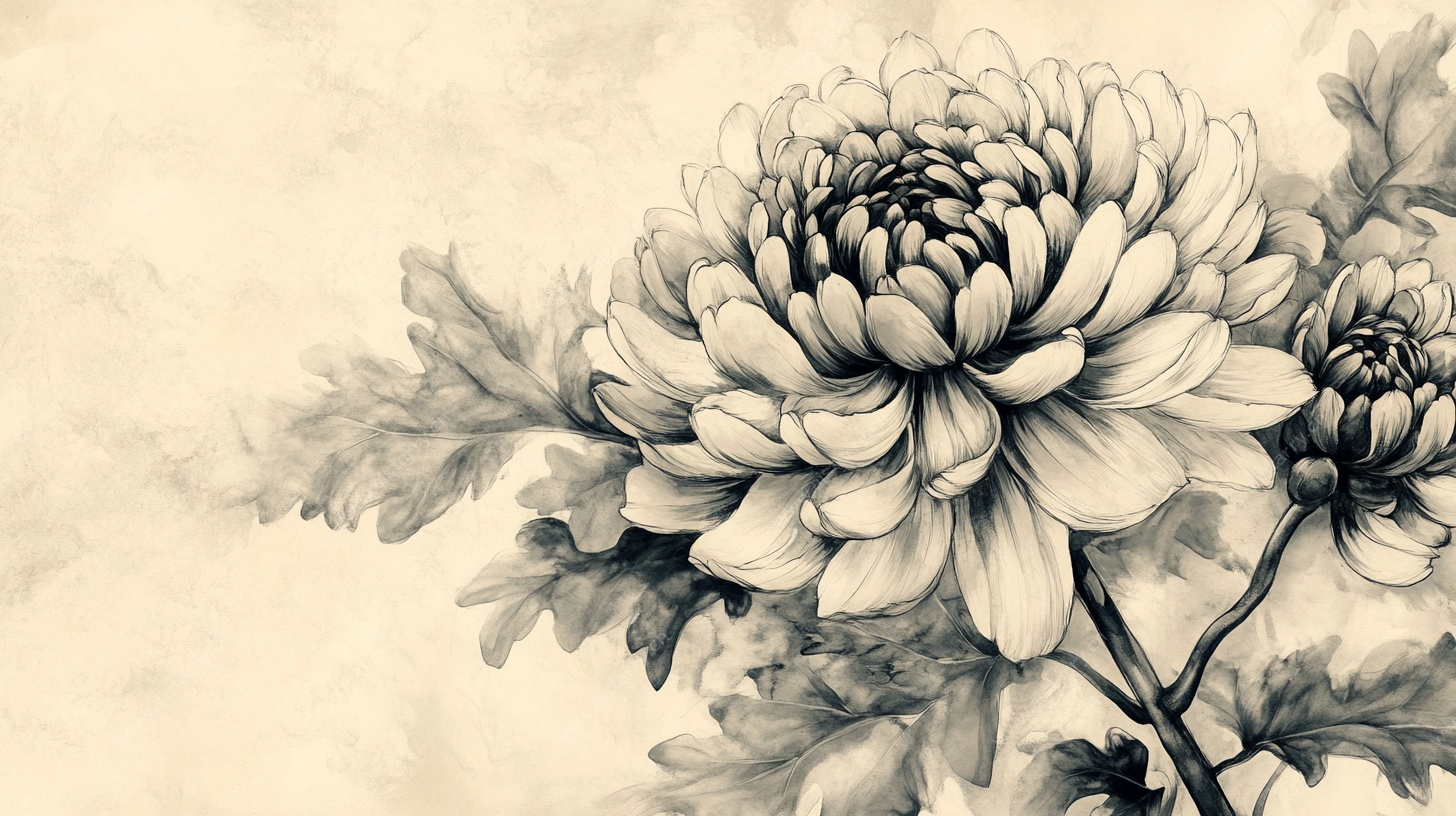 水墨菊花图