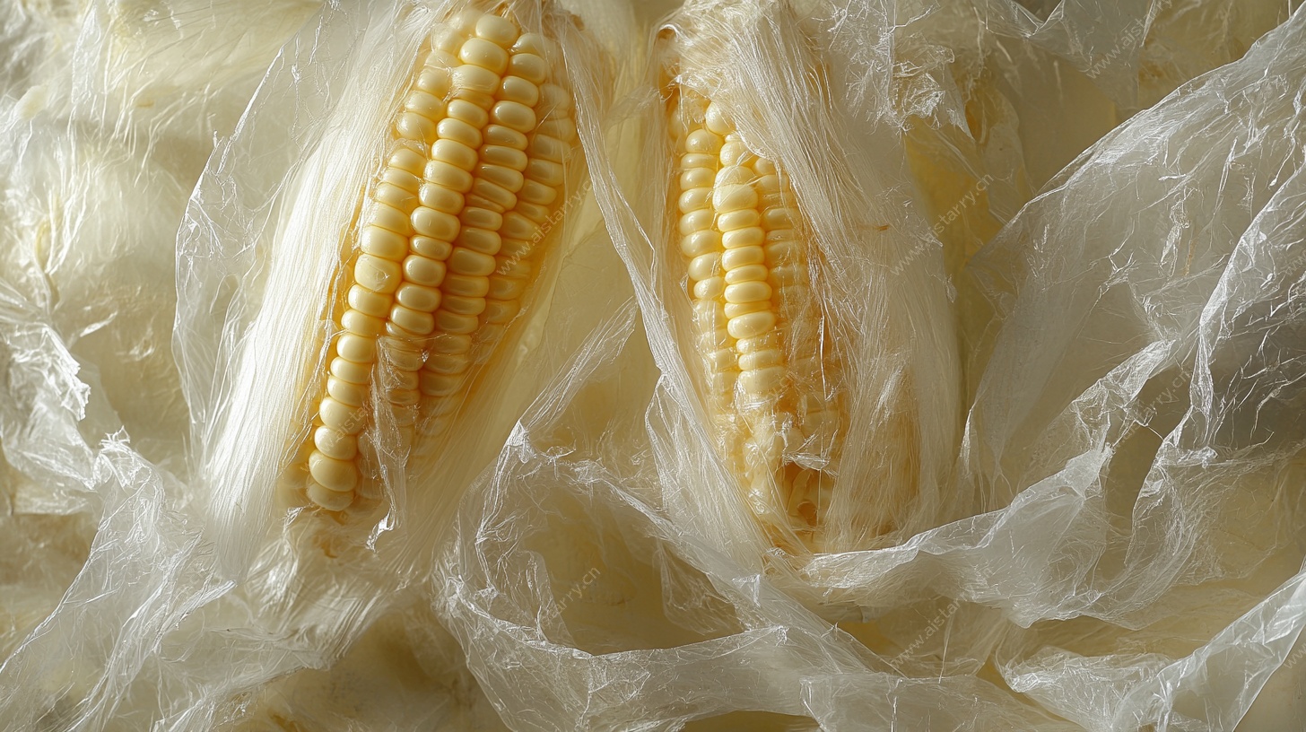 真空包装的新鲜玉米棒