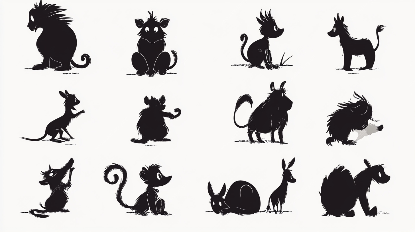 动物剪影插画集合