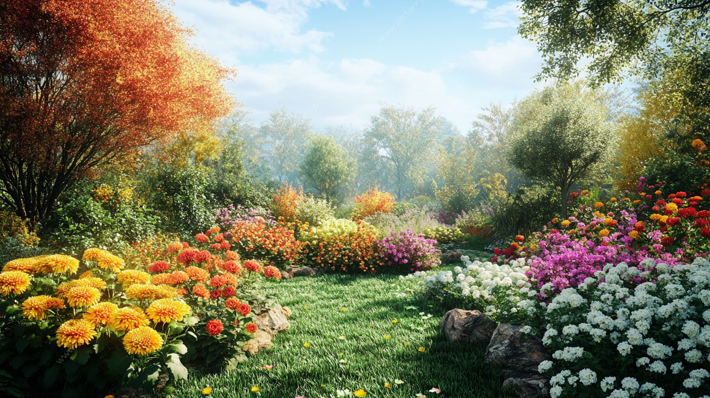 梦幻多彩花园景观
