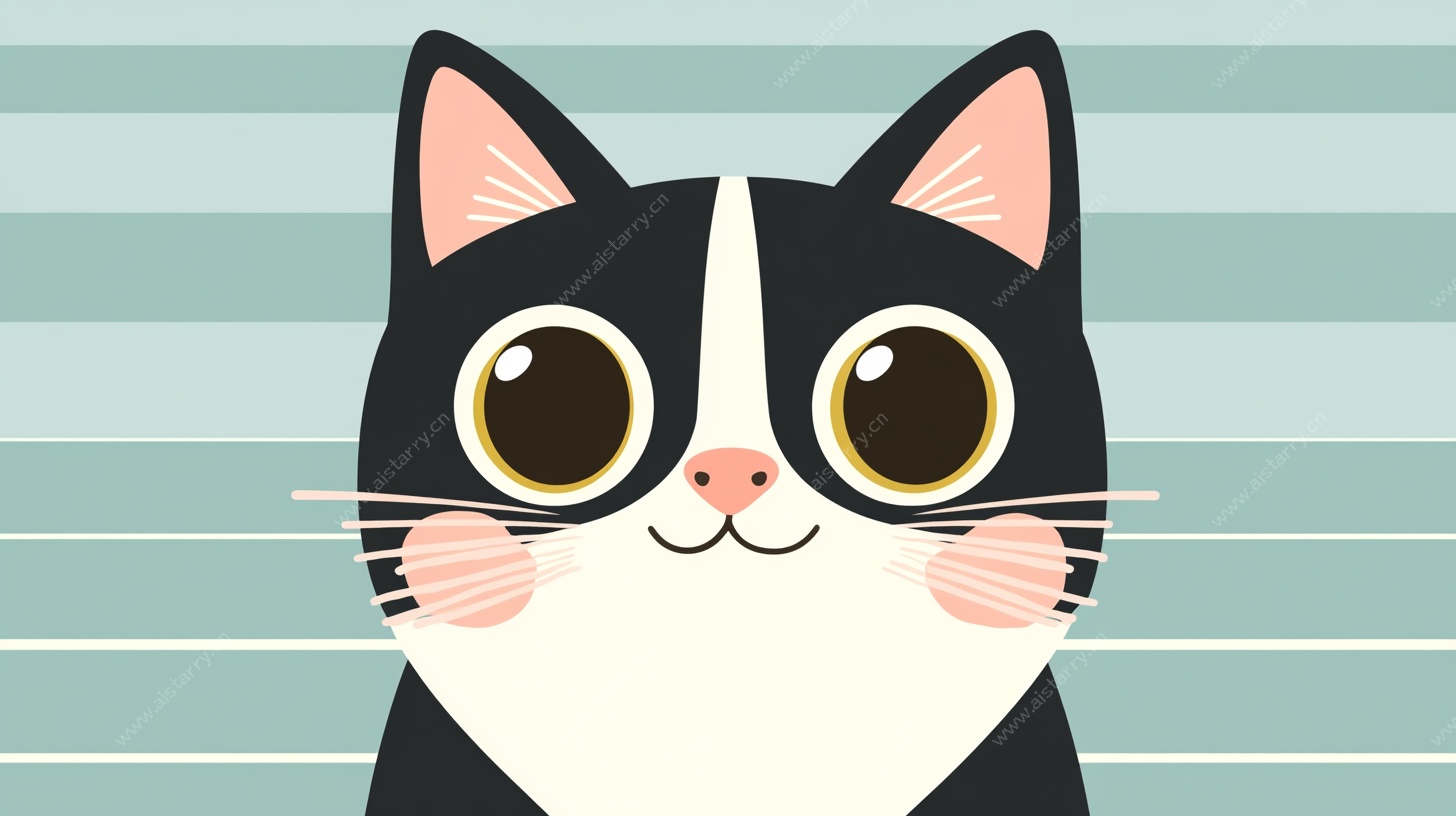 可爱黑白猫咪卡通头像