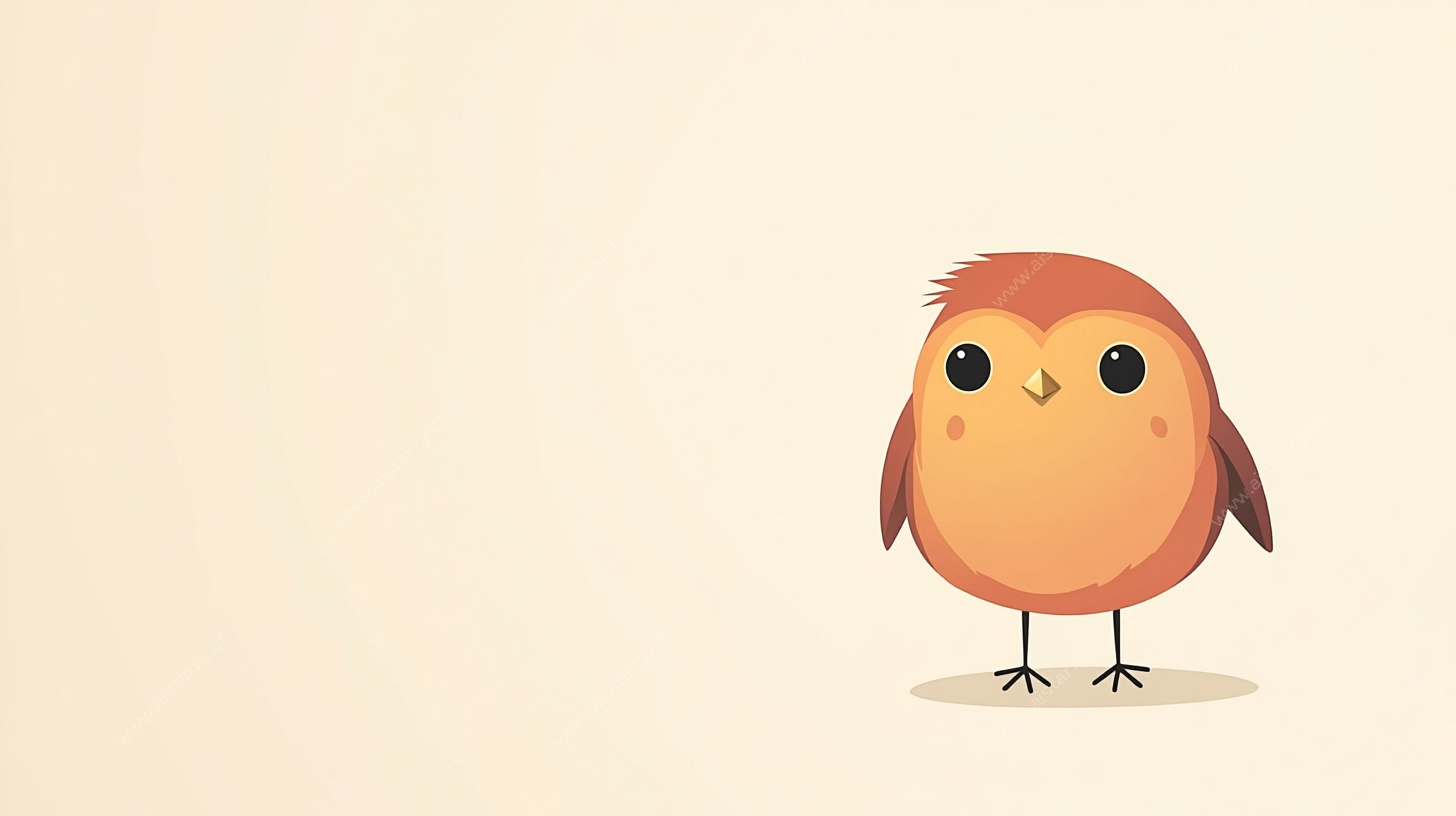 可爱卡通小鸟插画