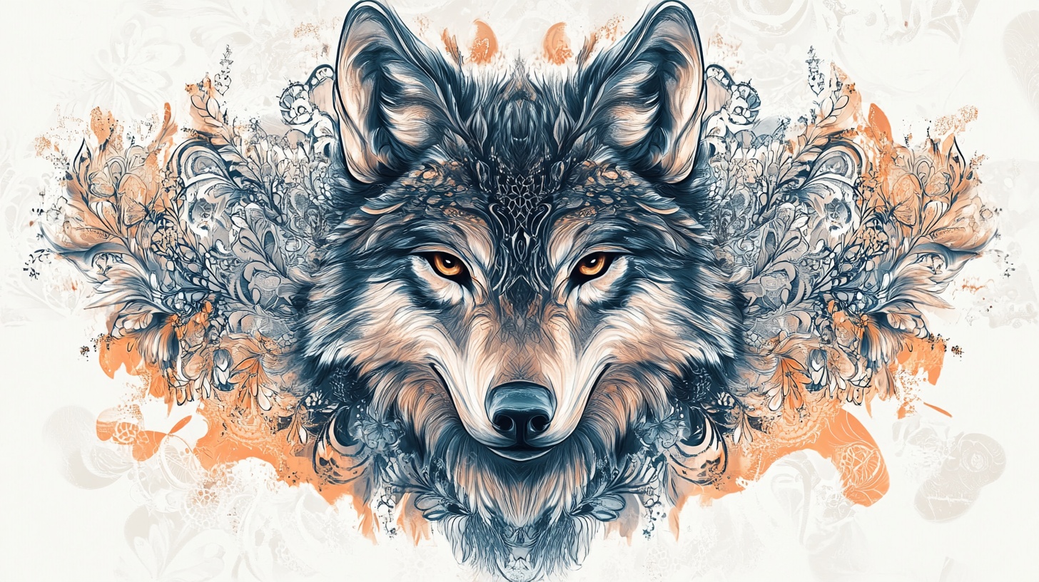 狼图腾插画 野性之美