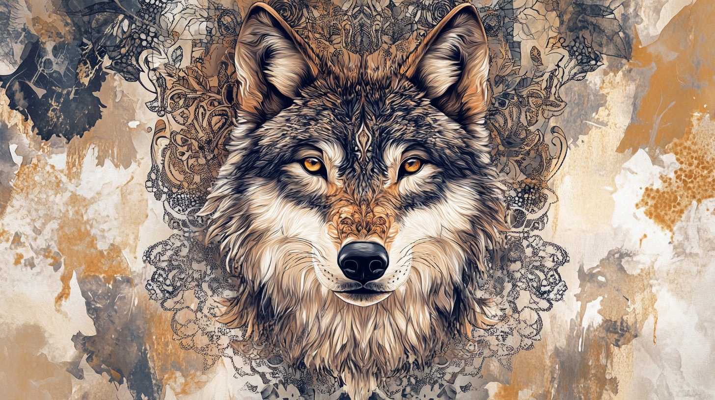 狼图腾艺术插画