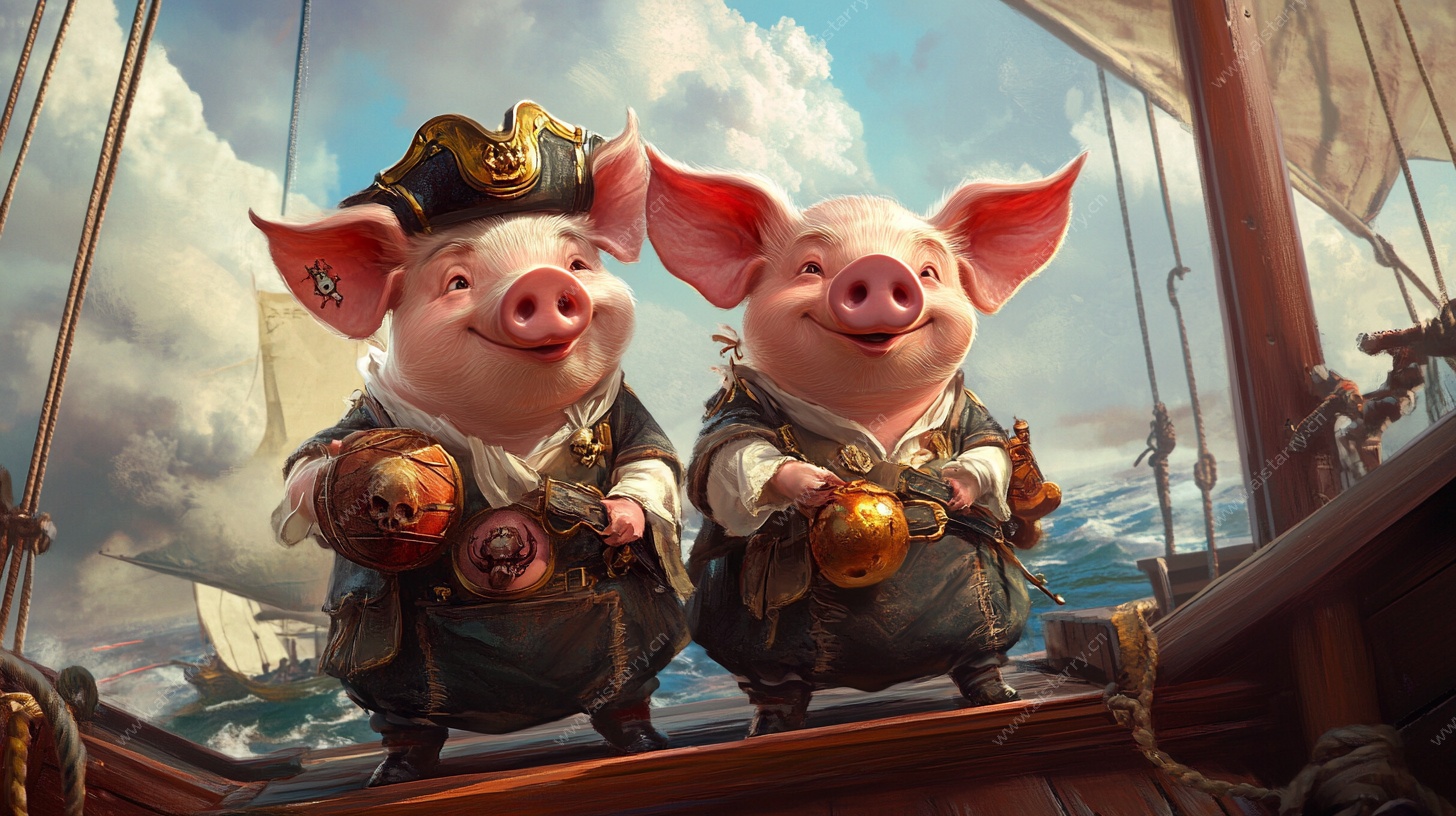 双猪海盗在船欢乐冒险