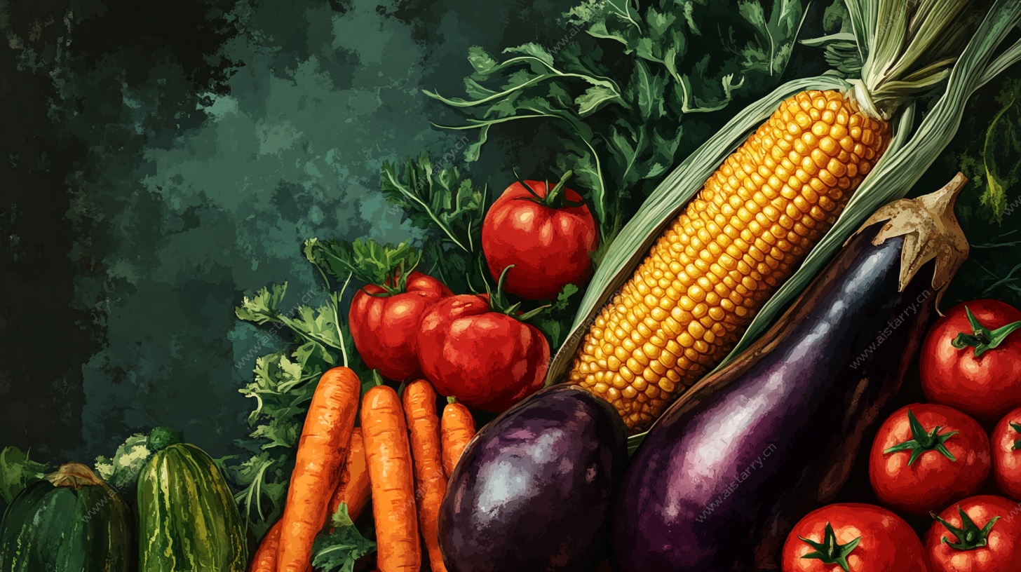 多彩新鲜蔬菜组合