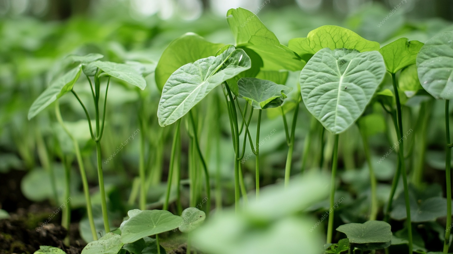 嫩绿幼苗生机盎然