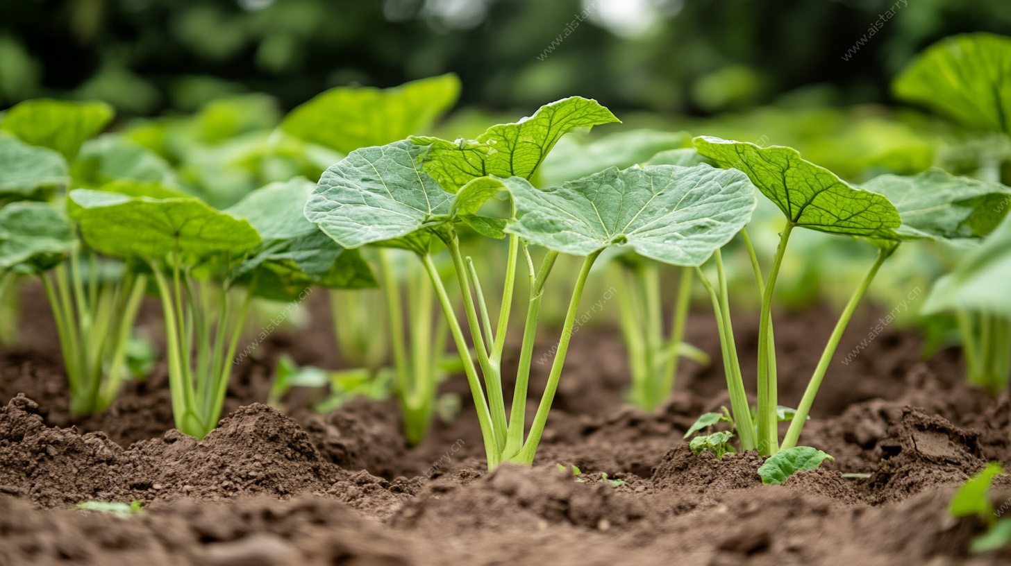 嫩绿瓜苗破土生