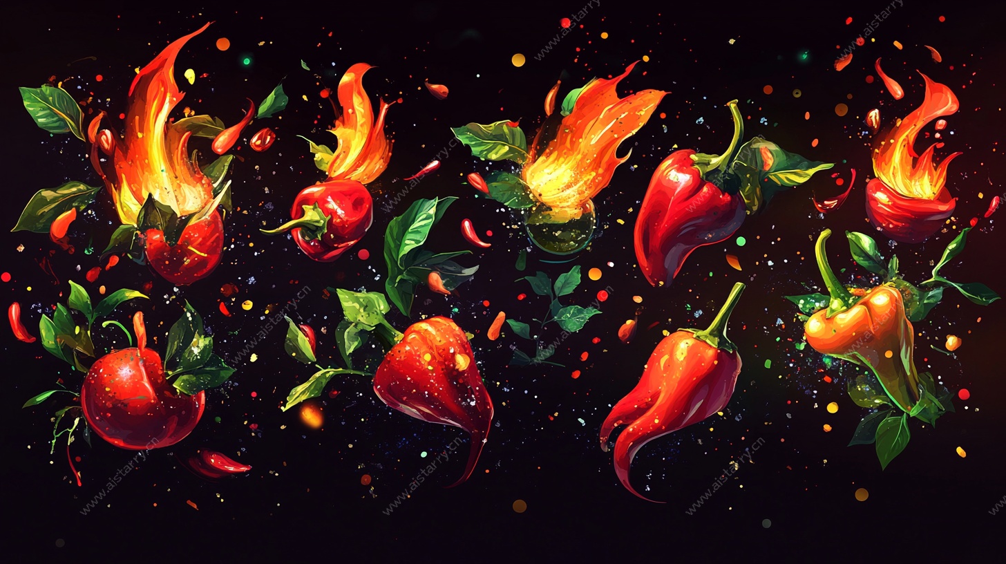 火焰红辣椒 动感视觉盛宴