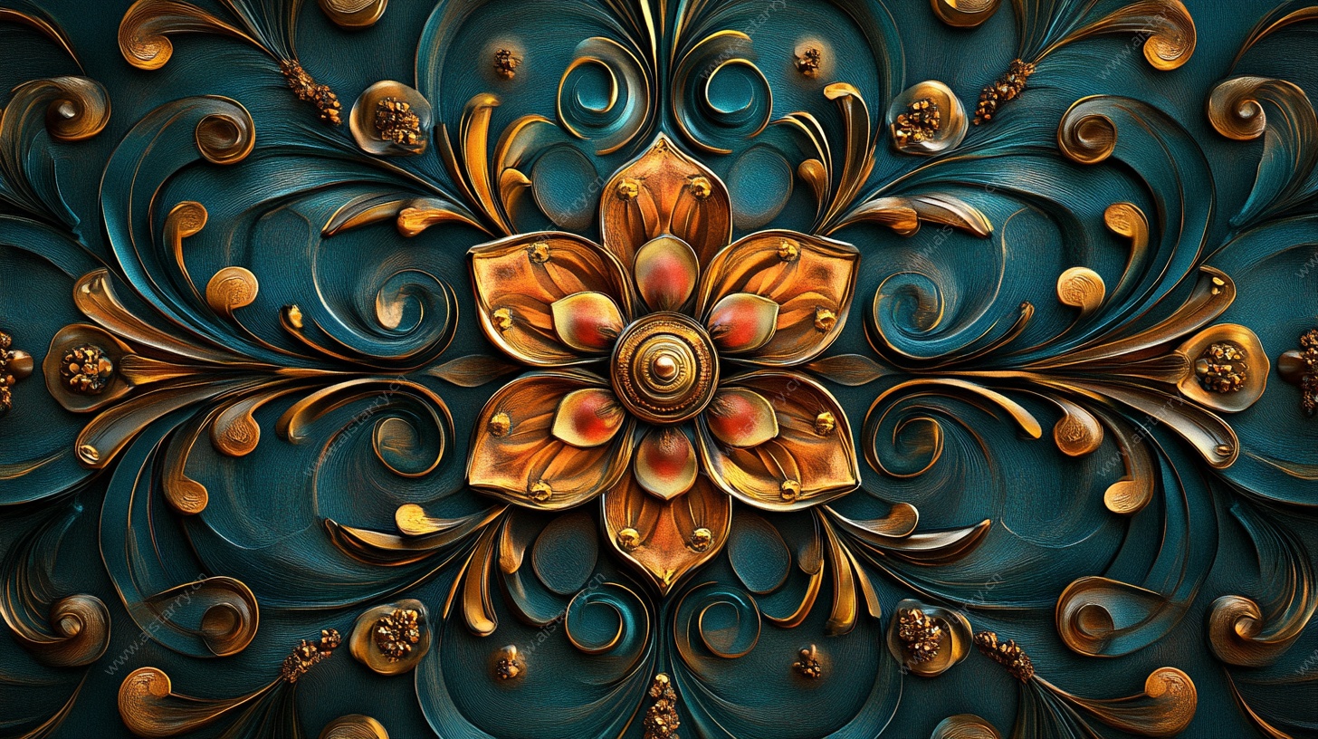 华丽复古花卉装饰图案