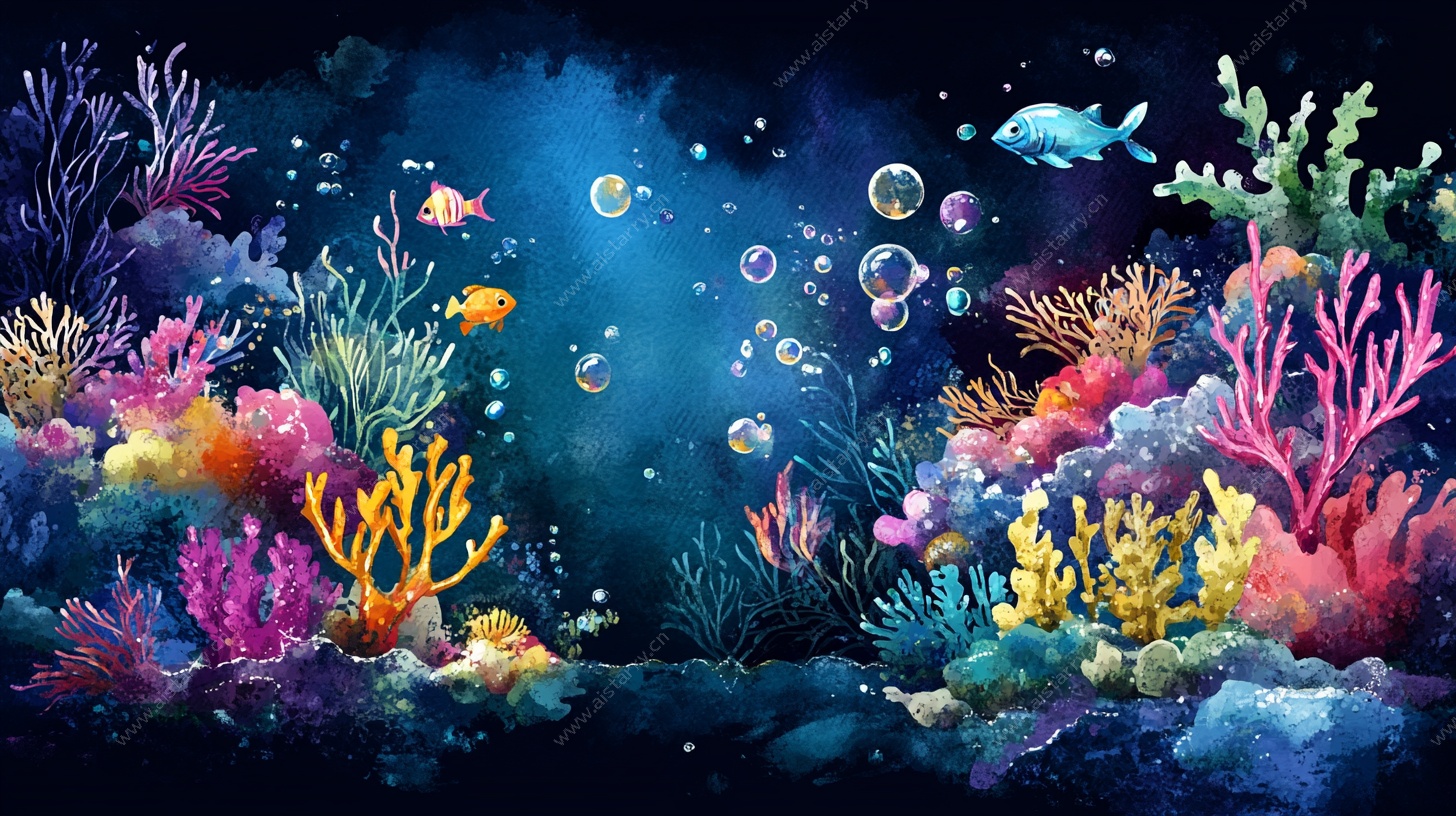 梦幻海底世界珊瑚与鱼