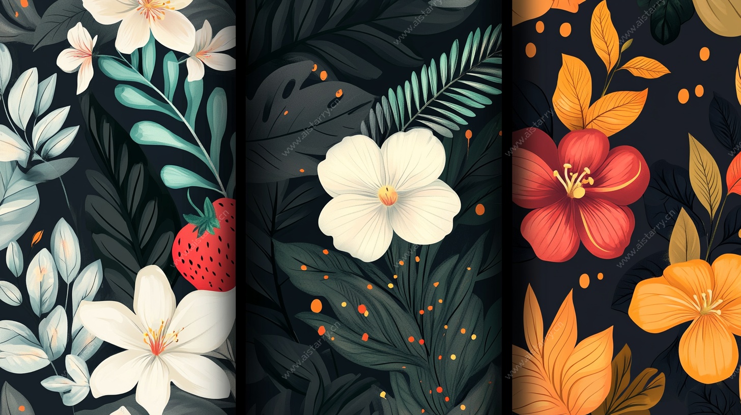 花卉植物图案背景集合