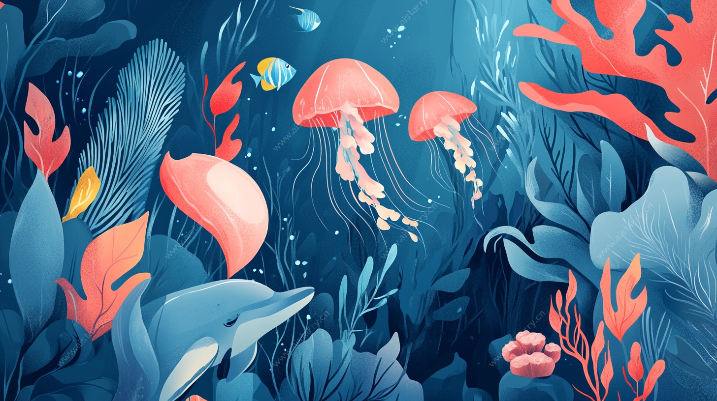 梦幻海底世界插画