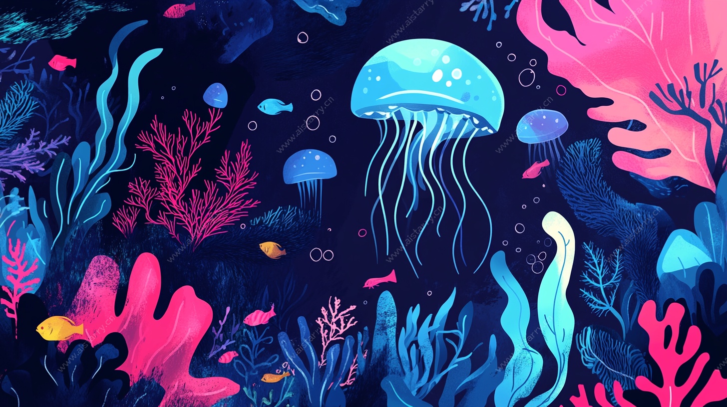 梦幻海底世界插画