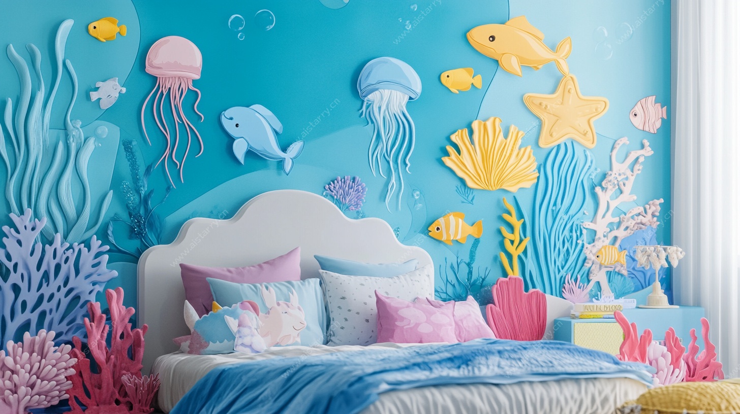 梦幻海底主题儿童卧室