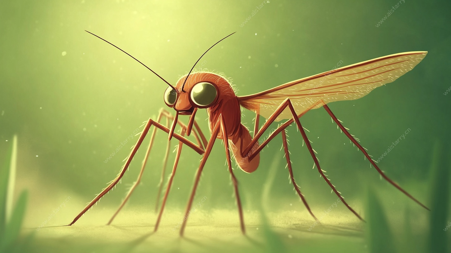 奇幻红蚊插画