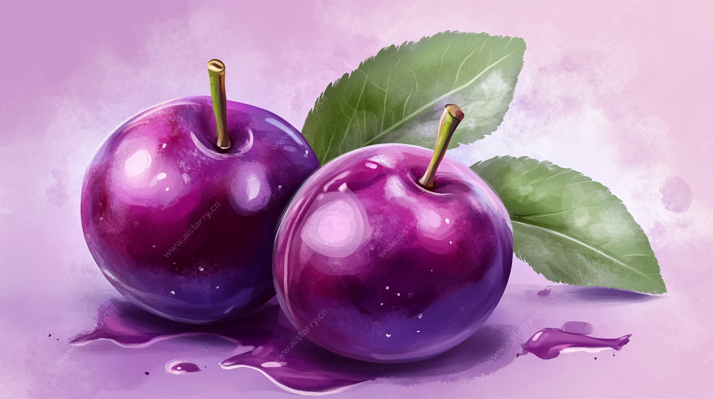 紫润欲滴的诱人李子