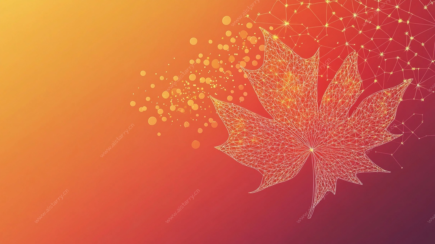 枫叶渐变背景图