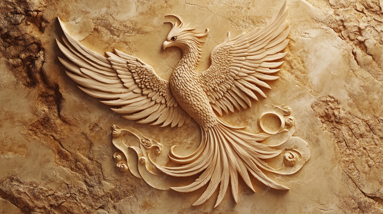 凤凰浮雕艺术作品