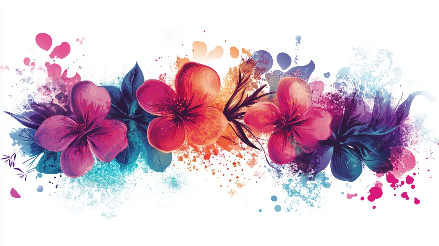 水彩花卉装饰图案