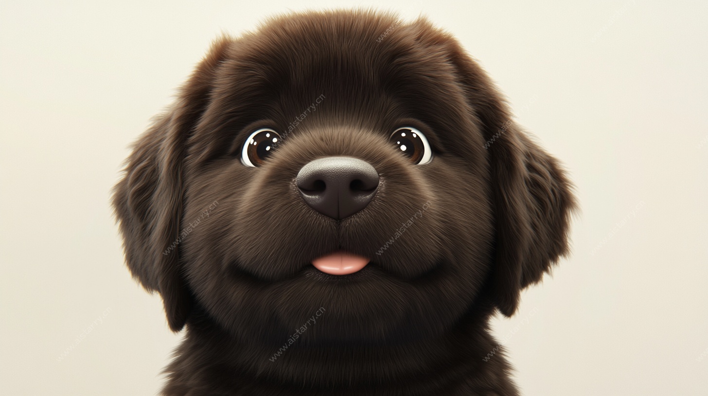 可爱黑小狗 萌趣表情图