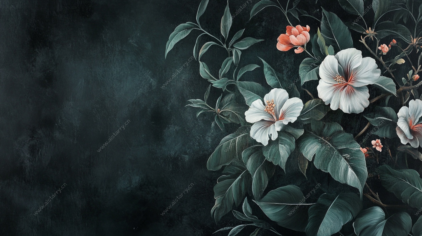 深背景下的精致花卉图案