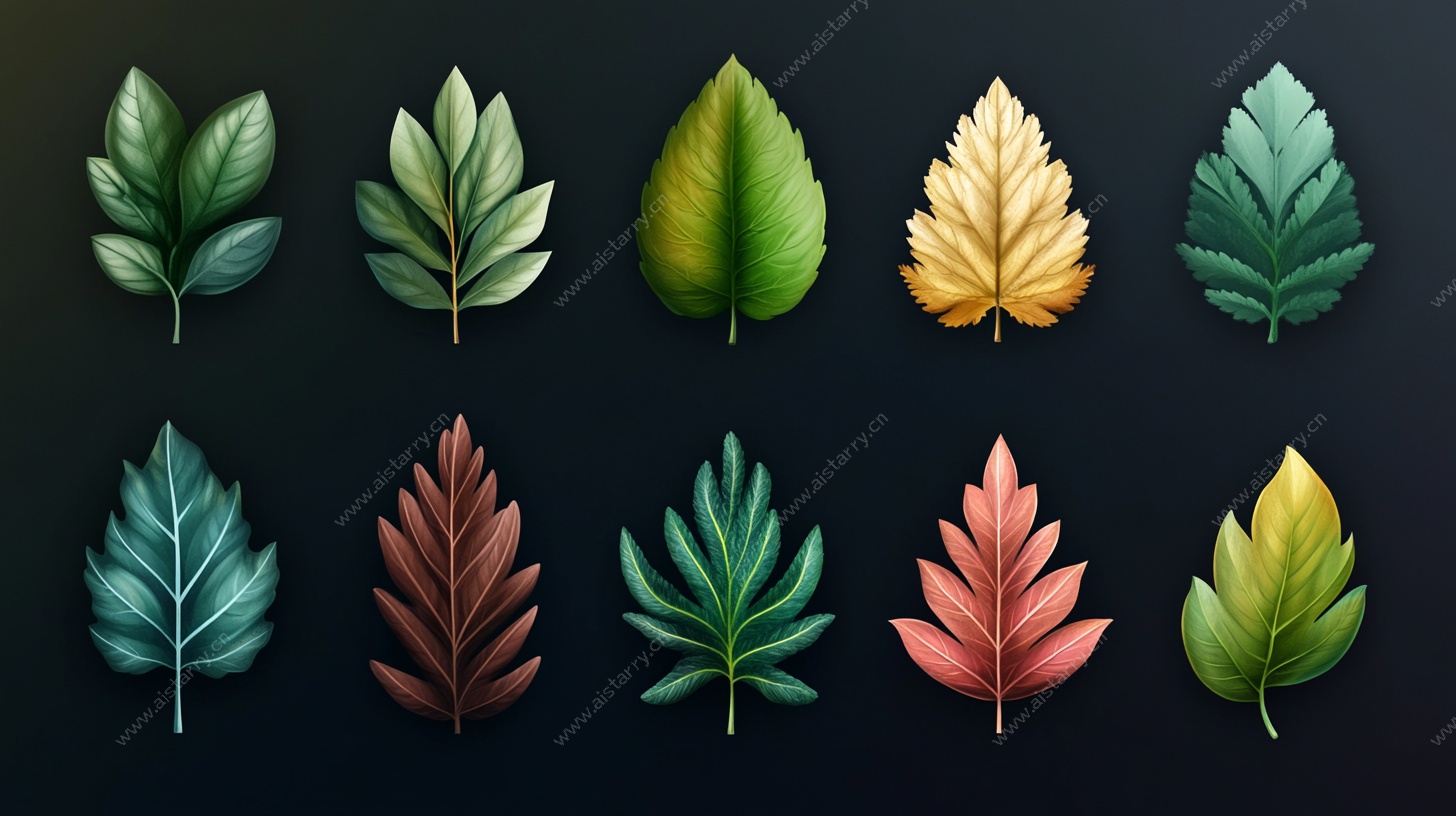 多彩叶片集合