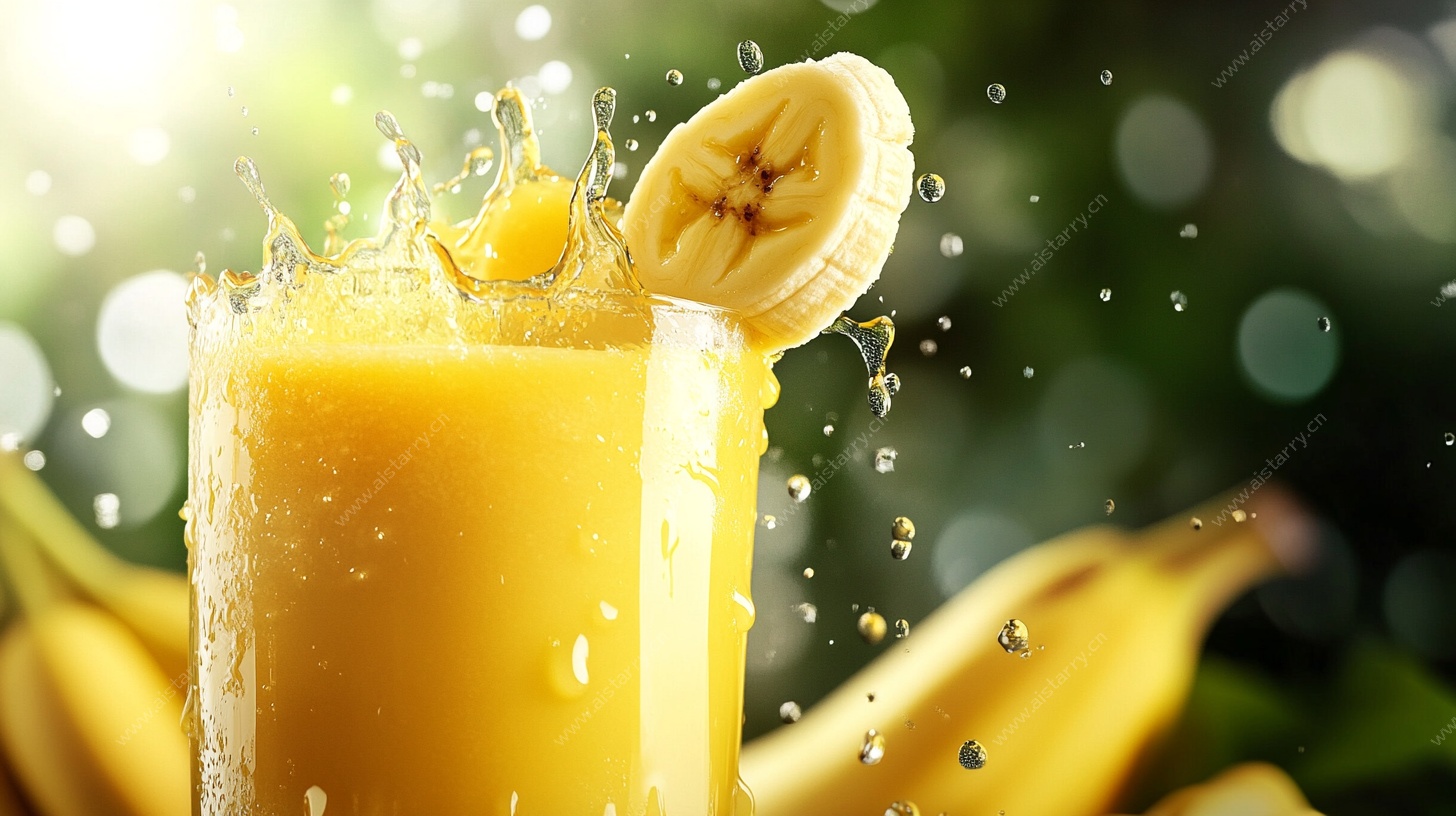 香蕉汁飞溅瞬间