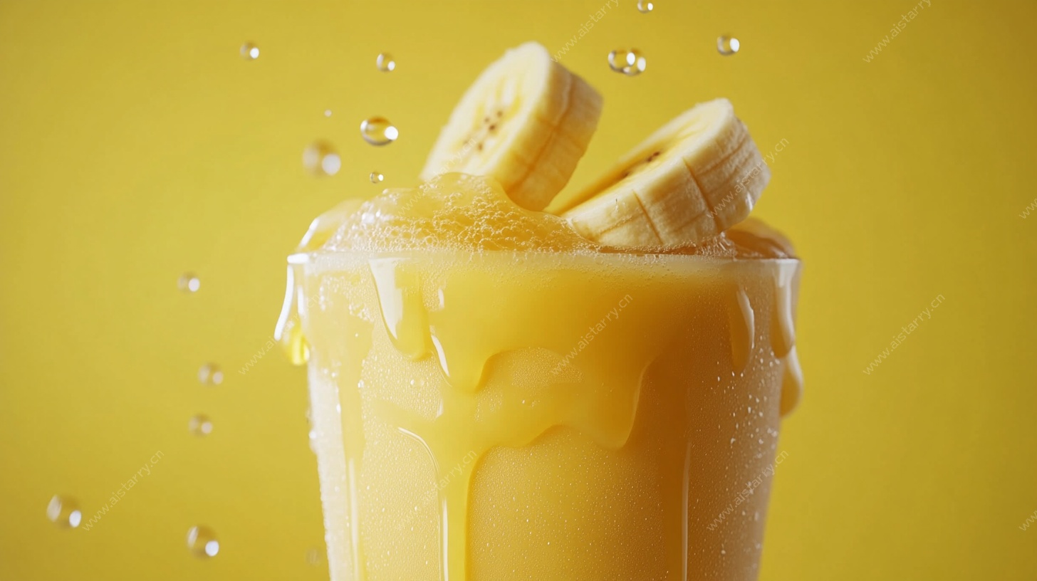 香蕉奶昔飞溅瞬间