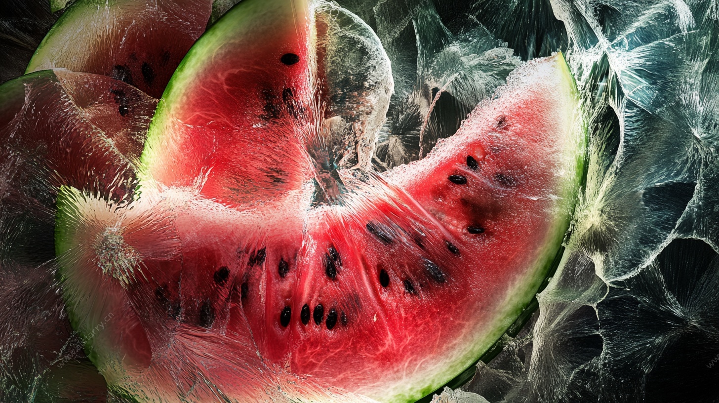 梦幻蛛网中的西瓜切片