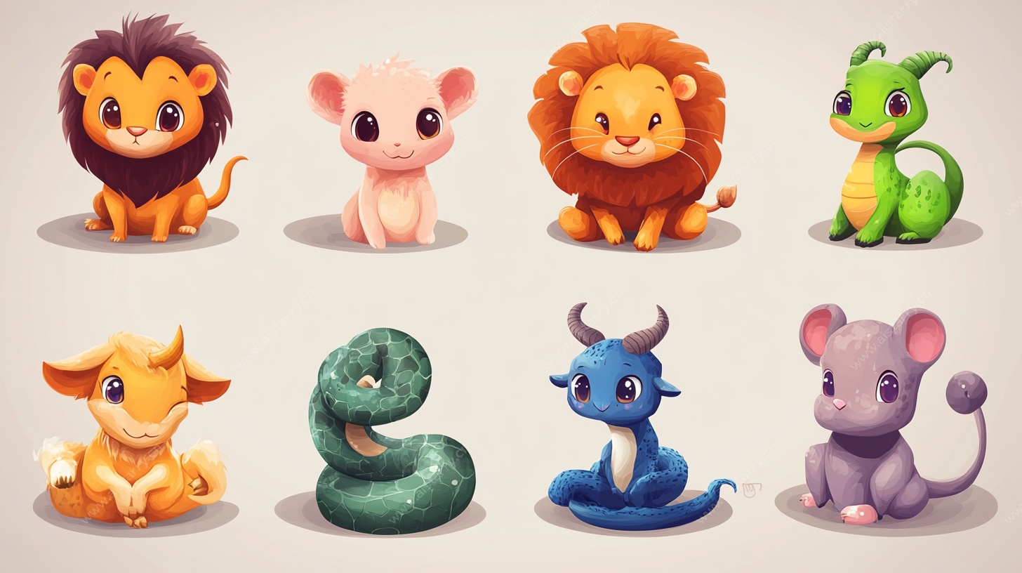 可爱卡通动物集合