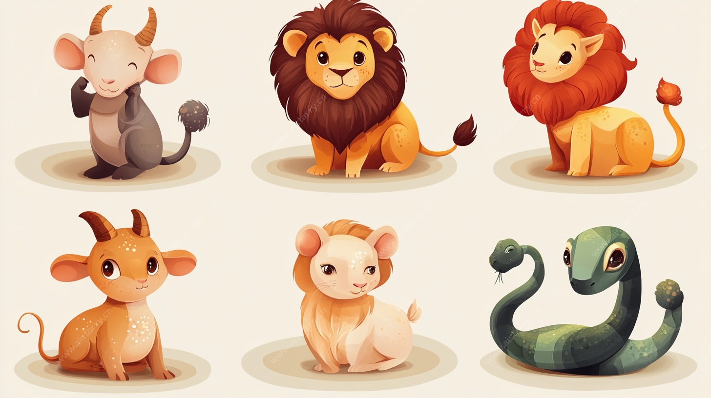 可爱卡通动物集合