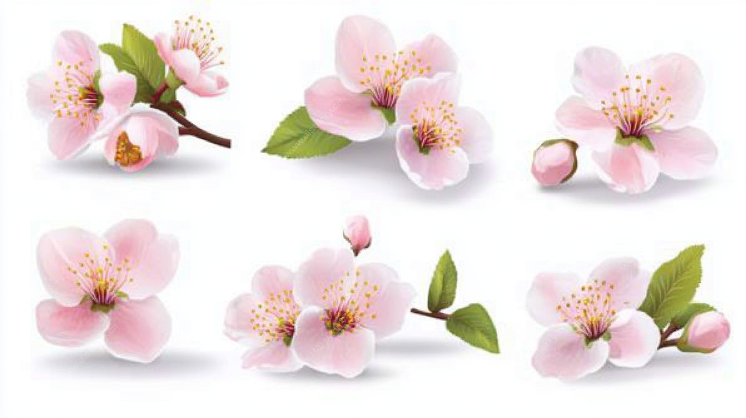 粉色桃花花朵素材集合