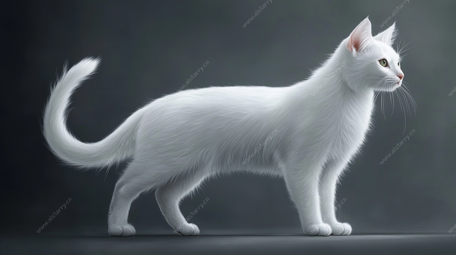 优雅白猫 身姿曼妙