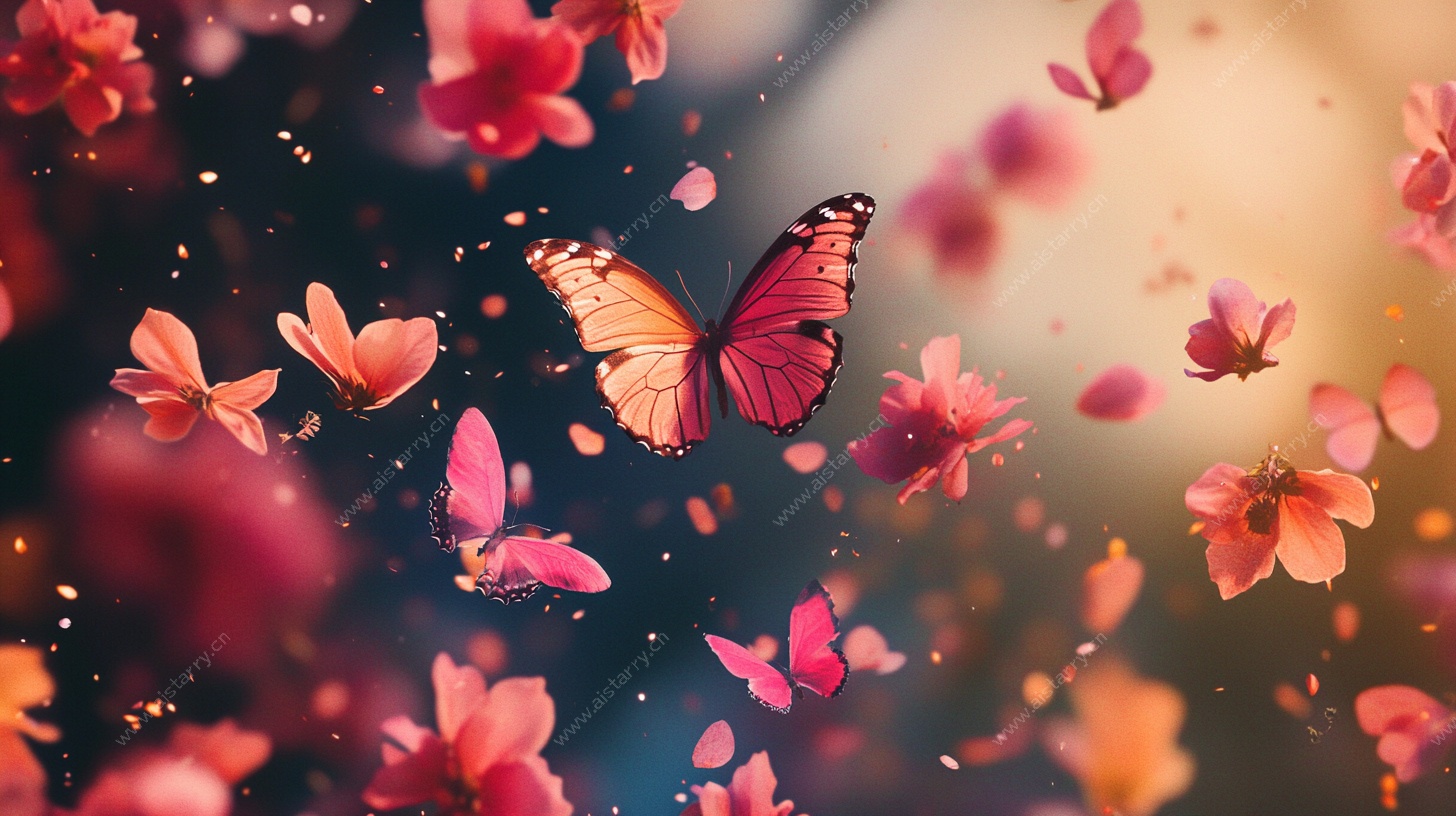 梦幻蝶舞繁花间