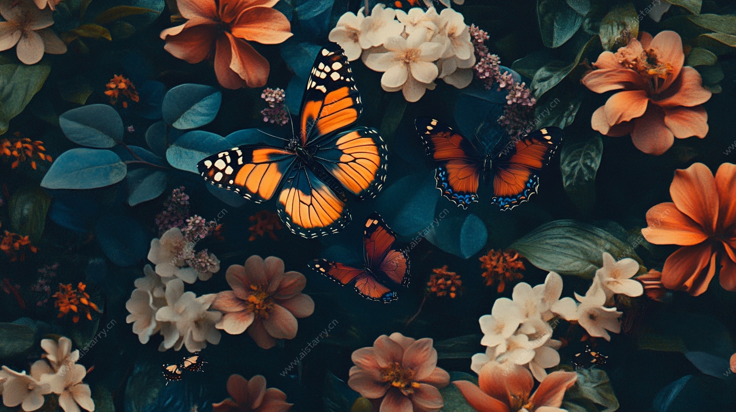 蝴蝶花丛间的梦幻景致