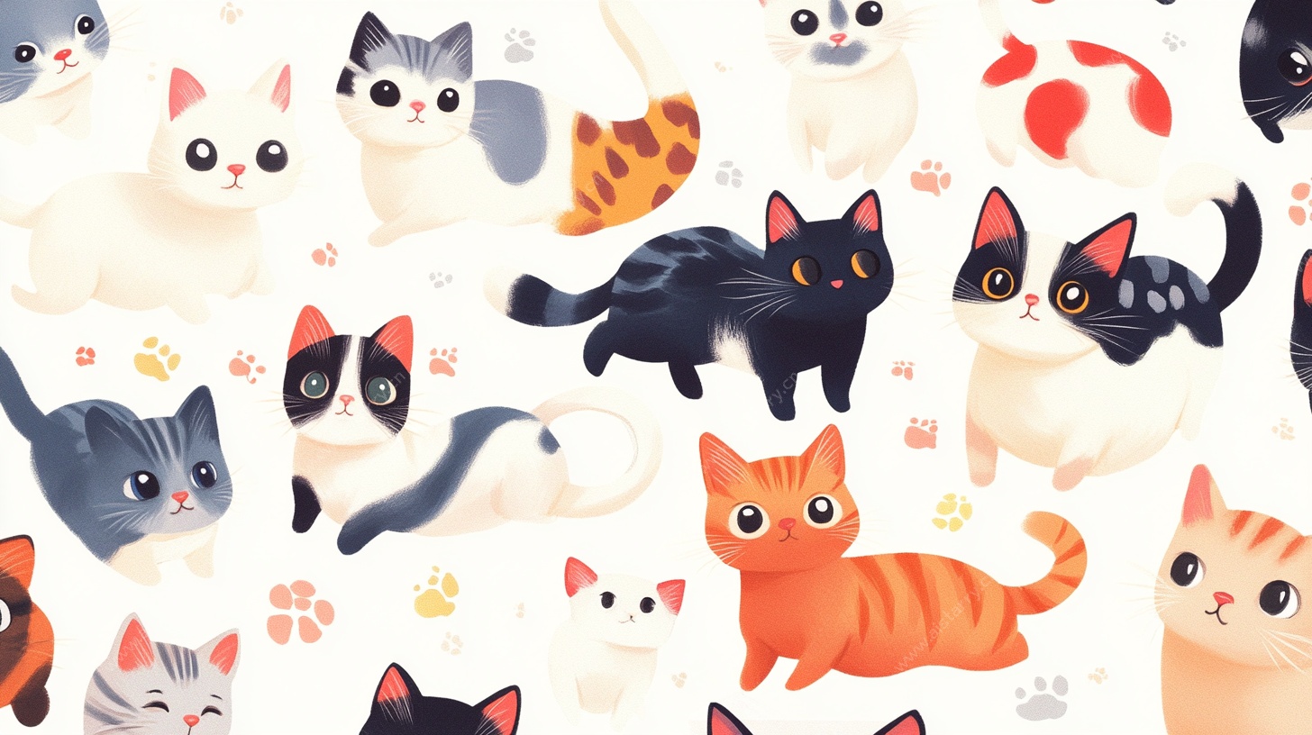 可爱猫咪插画集合