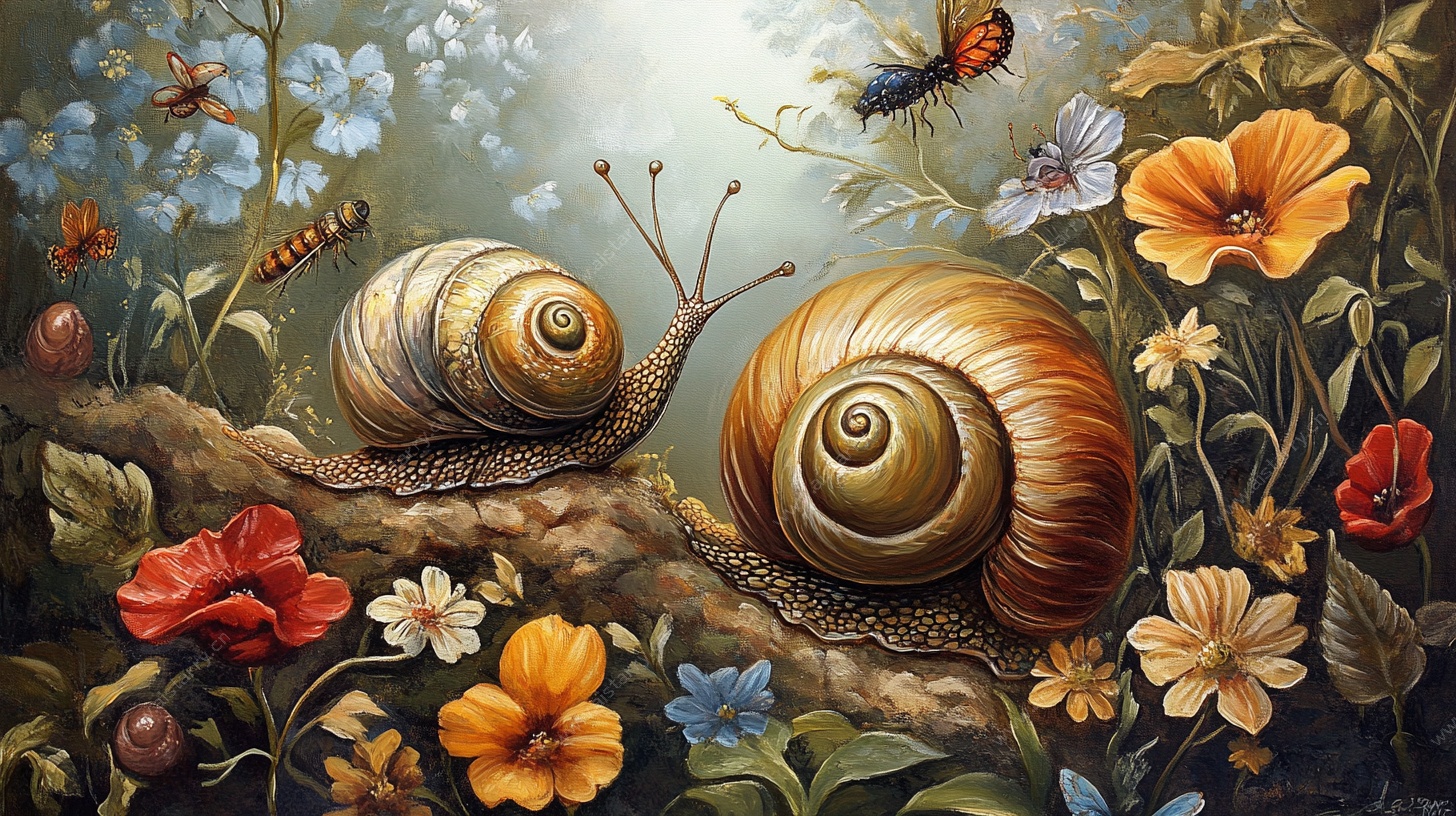 蜗牛的花卉世界奇遇